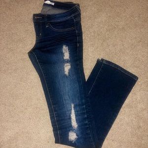 Skinny Straight Distressed Jeans